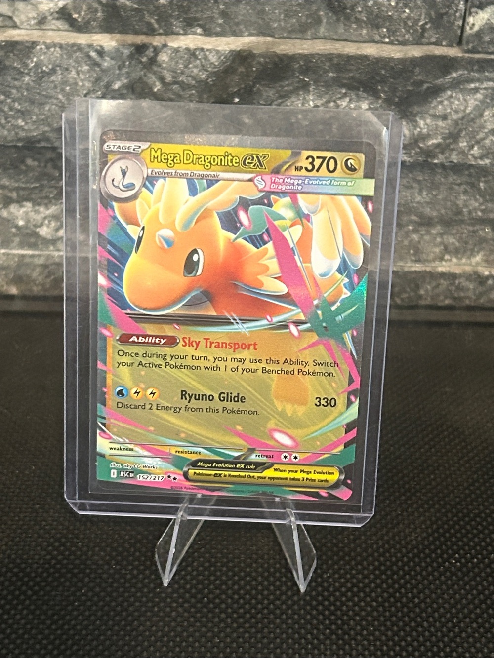Pokemon Mega Dragonite‎ EX Holo 152/217 from Ascended Heroes Set M/NM